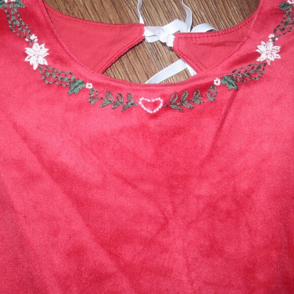 NWT Girls Love & Grow Clothing Red Velvet Holiday Tulle Dress Bloomers Set sz 7 - Picture 10 of 11